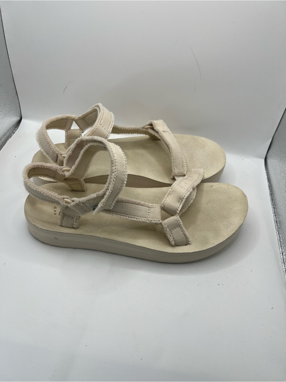 Teva Beige Strappy Platform Sandals